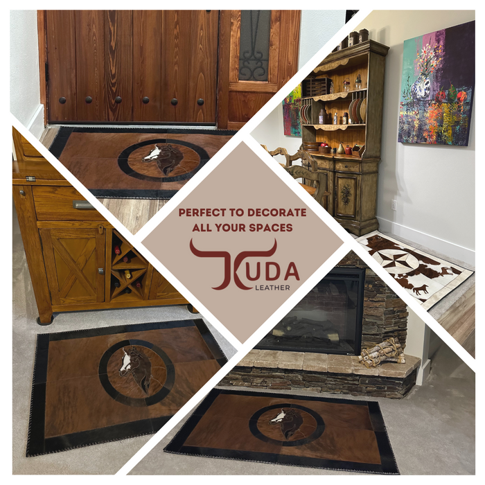 Rectangular Genuine Cowhide Rug