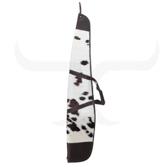 Black and White Genuine Cowhide Rifle Case 57 inches