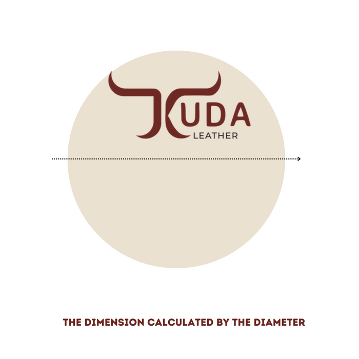 Round Genuine Cowhide Rug