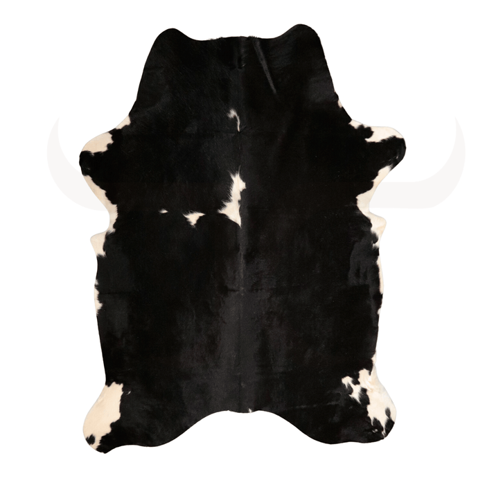 Black And White Genuine Cowhide Rug L 6' 3" x W 4' 10" - Cowhide Decor
