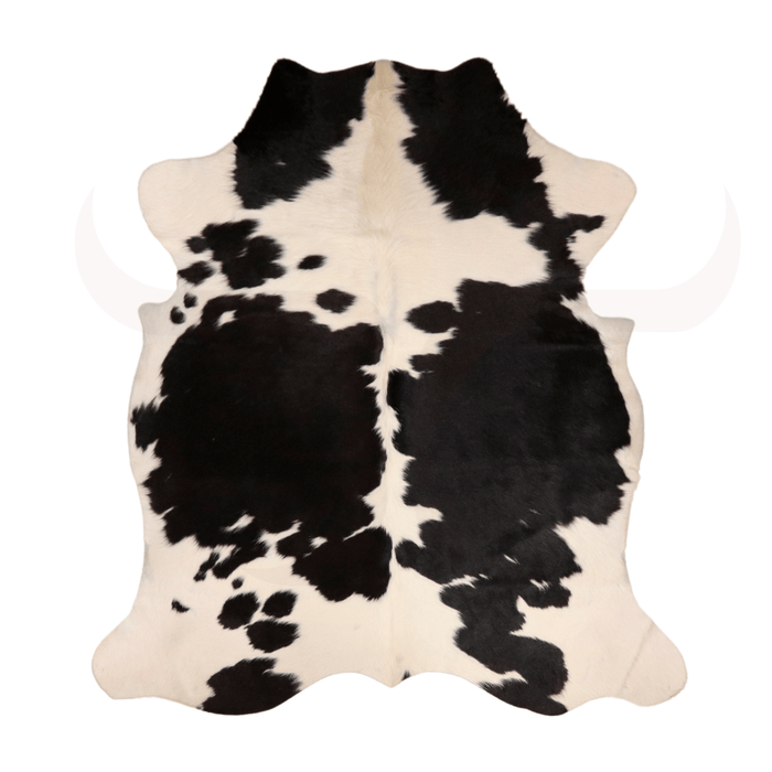 Black And White Genuine Cowhide Rug L 6' 4" x W 5' 1" - Cowhide Decor