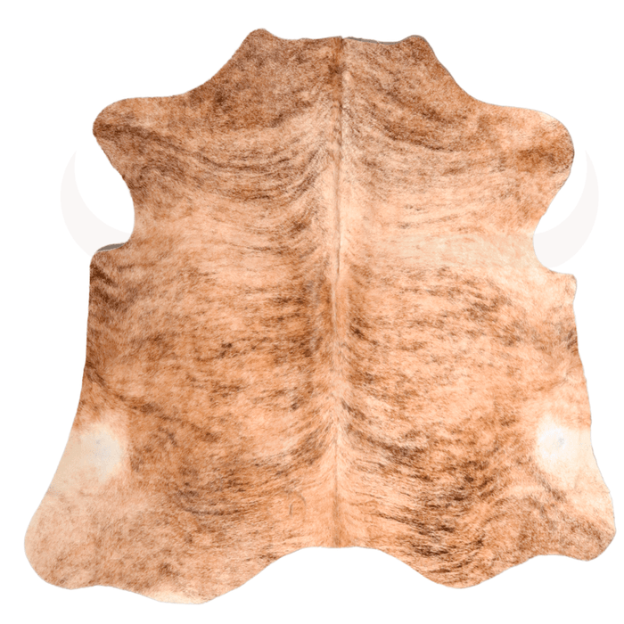 Brindle White Medium Genuine Cowhide Rug L 5'7" x W 6'2" - Cowhide Decor