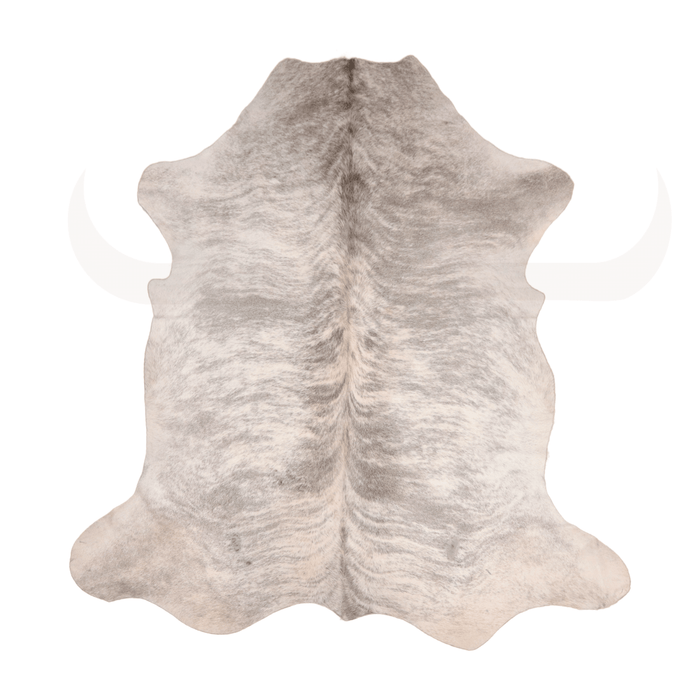 Brindle Whithe Medium Genuine Cowhide Rug L 7'2" x W 6'8" - Cowhide Decor