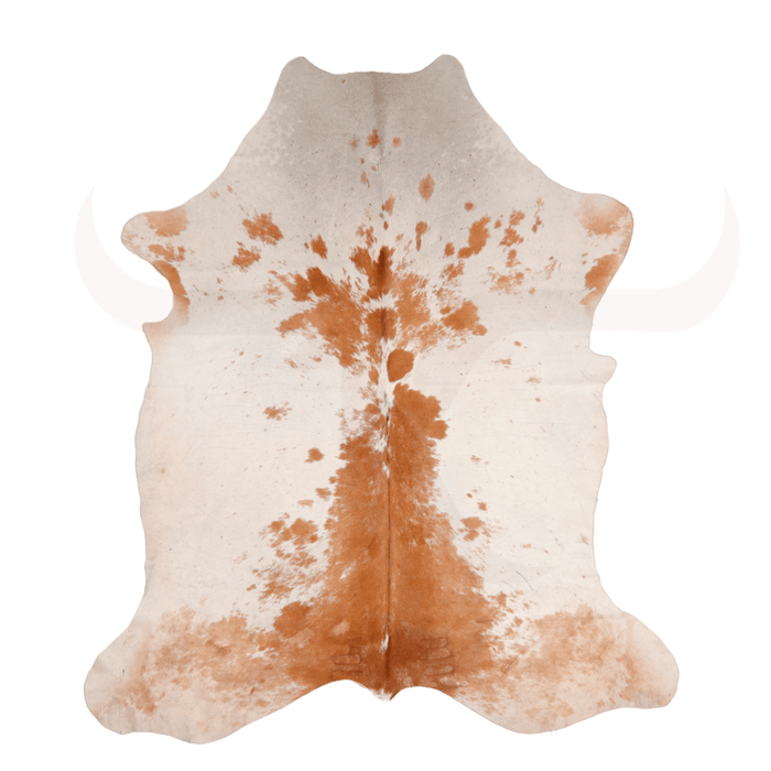 Brown and White Large Genuine Cowhide Rug L 7'3" x W 6'4" - Cowhide Decor