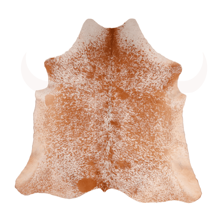 Brown Speckled Genuine Cowhide Rug L 6' x W 6' - Cowhide Decor