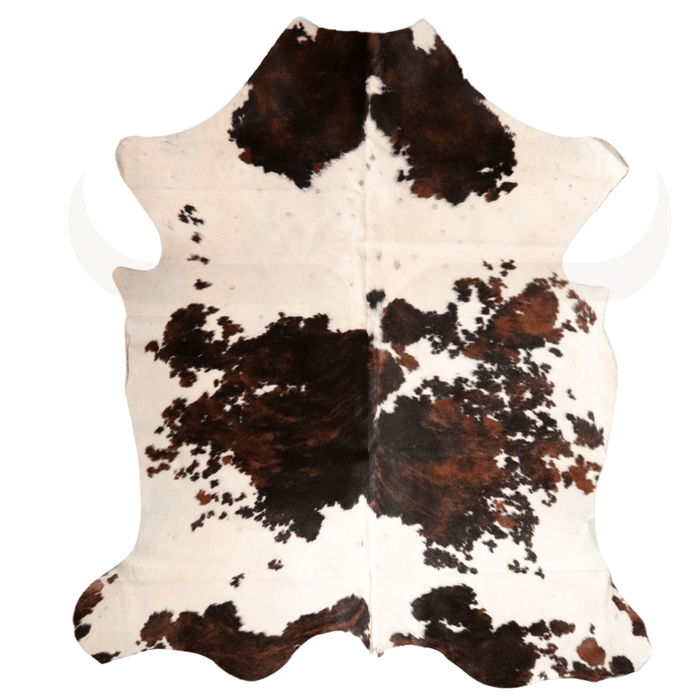 Tricolor Genuine Cowhide Rug L 6' 2" x W 5' 7" - Cowhide Decor
