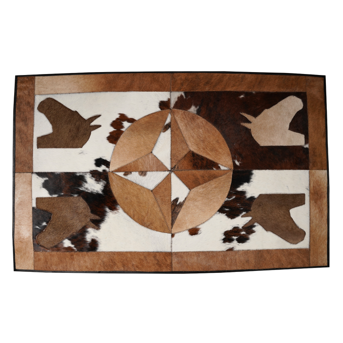 Rectangular Genuine Cowhide Rug