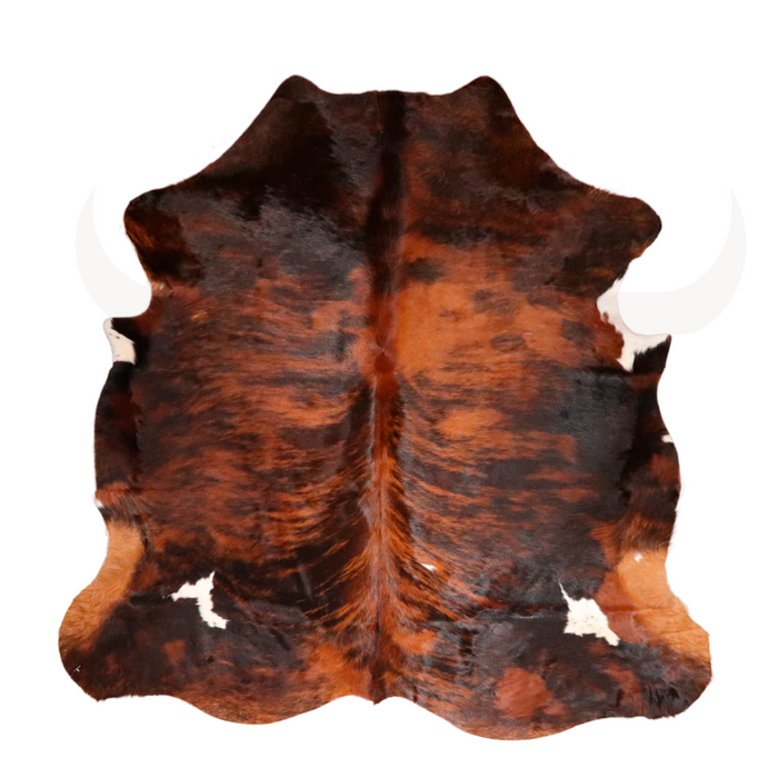 Brindle Dark Medium Genuine  Cowhide Rug L 7'1" x W 6'5"