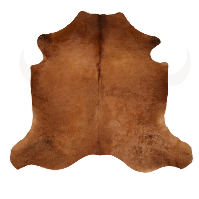 Brown Medium Genuine  Cowhide Rug L 7' x W 7'