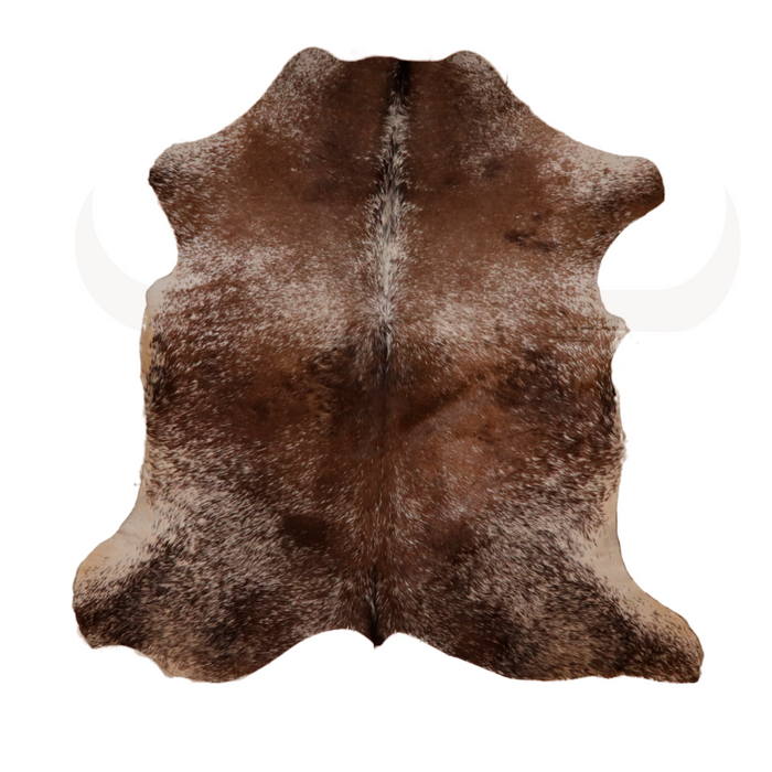 Brown Speckled   Genuine  Cowhide Rug L 6'5" x W 6'1"