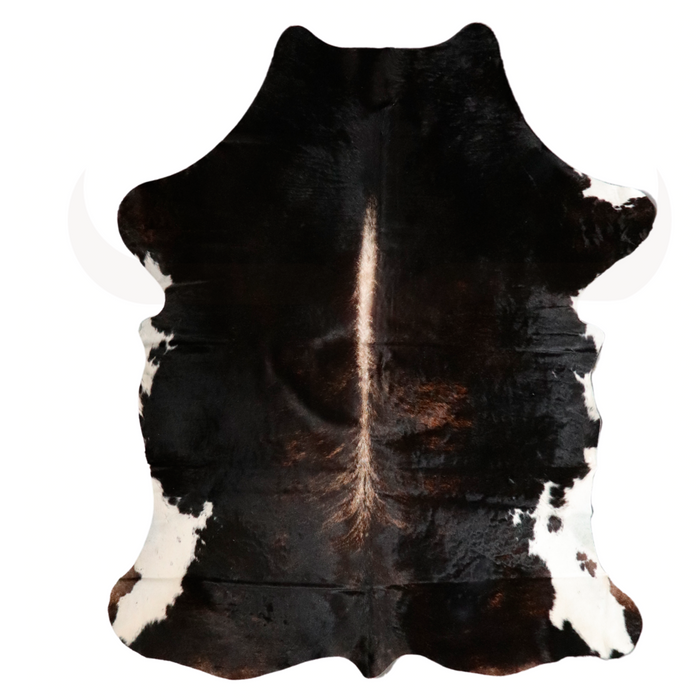 Tricolor Genuine Cowhide Rug L 6' 3" x W 5' 5"