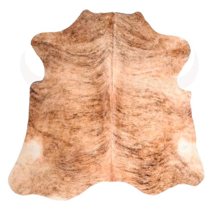 Brindle White Medium Genuine  Cowhide Rug L 5'7" x W 6'2"