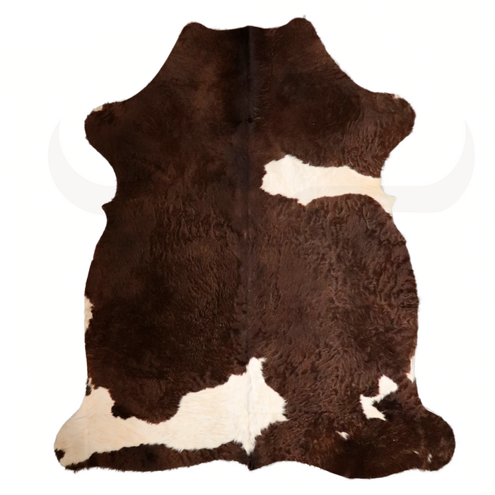 Chocolate  and White  Genuine  Cowhide Rug L 6'11" x W 6'1"