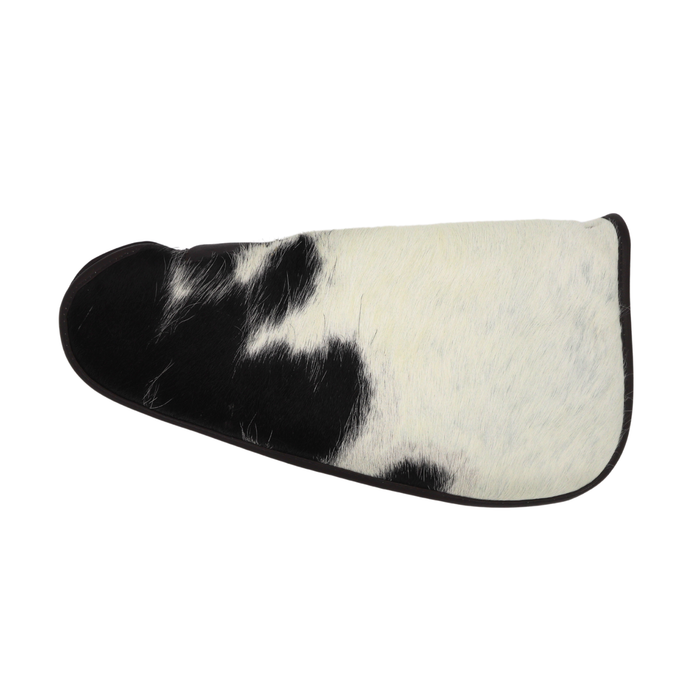 Black and White Genuine Cowhide Pistol Case - Medium (12" x 6")