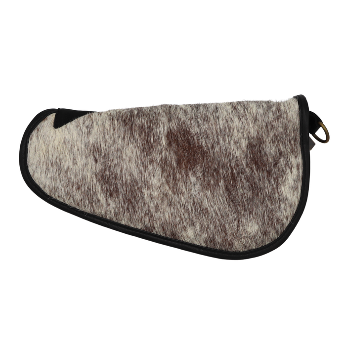 Gray Genuine Cowhide Pistol Case - Medium (12" x 6")