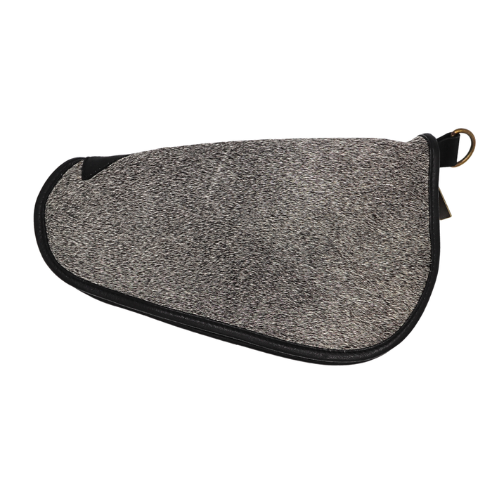 Gray Genuine Cowhide Pistol Case - Medium (12" x 6")