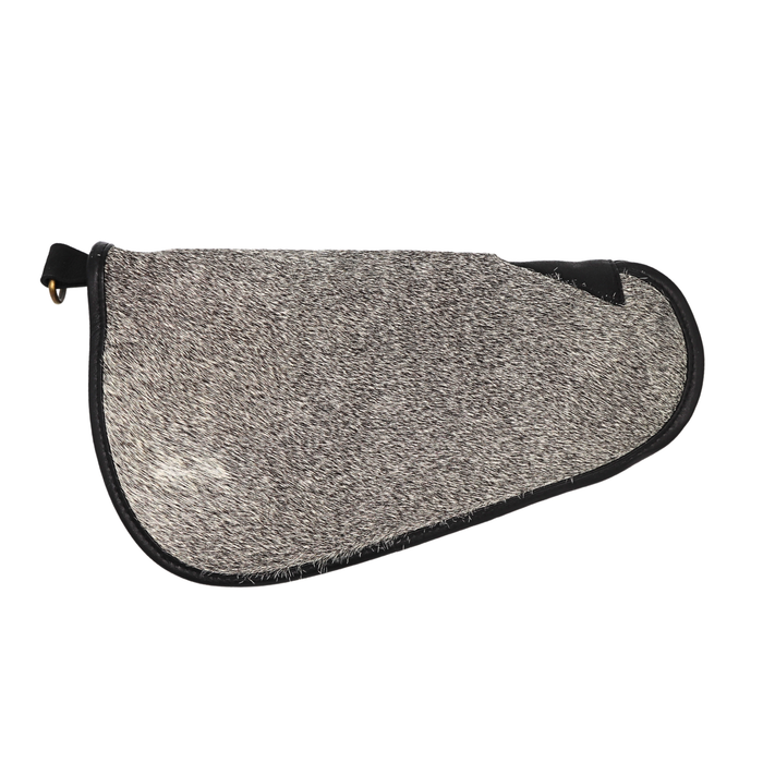 Gray Genuine Cowhide Pistol Case - Medium (12" x 6")