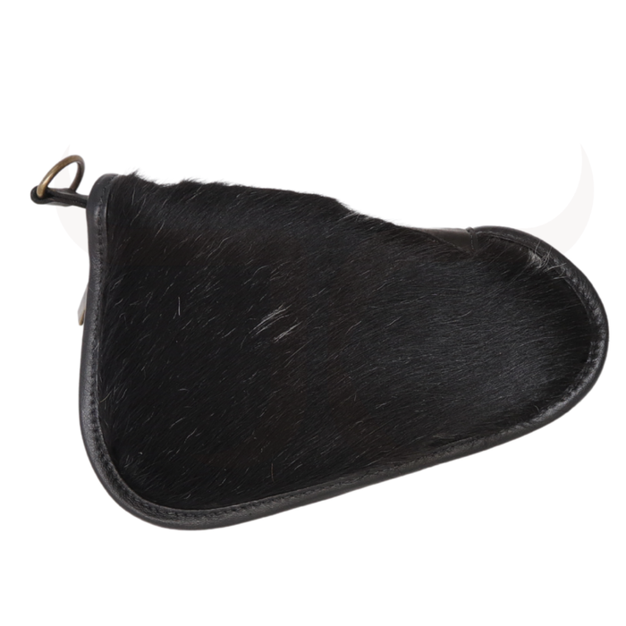 Black And White Cowhide Pistol Case - Small (9" x 6")