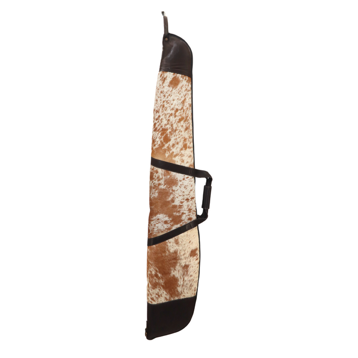 Brown and White Genuine Cowhide Rifle Case 57"