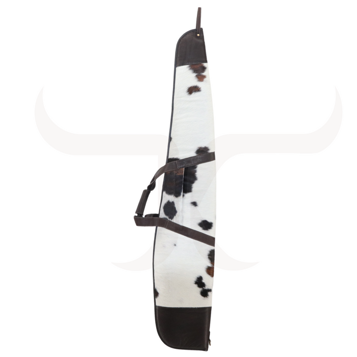 Black and  White Genuine Cowhide Rifle Case 57 inches