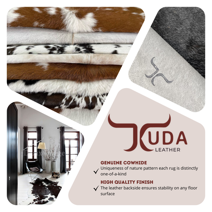 Dark Chocolate   Genuine Cowhide Rug L 7'1  x W 6'7