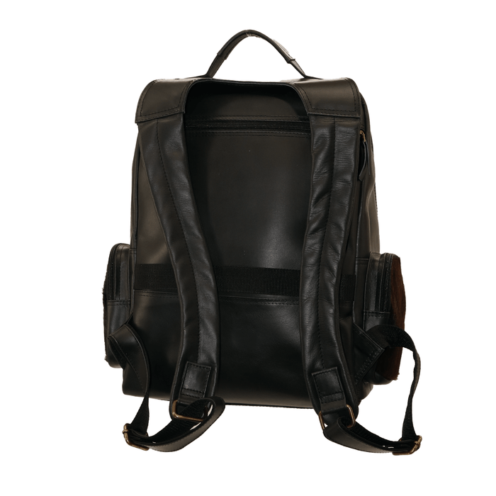 THE BLAKE - Top Grain Black Leather and Brindle Genuine Cowhide