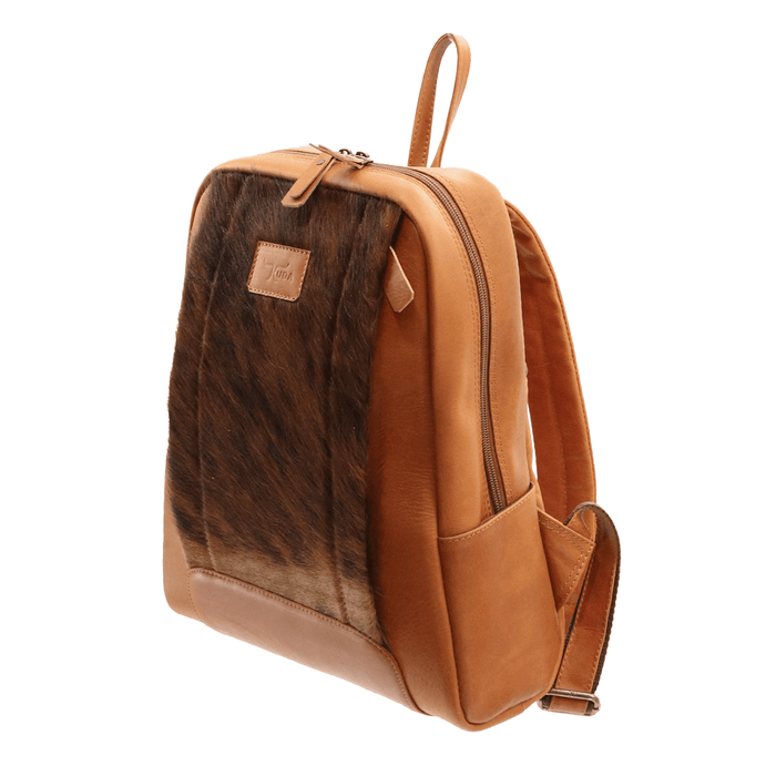 THE JULES - Top Grain Honey Leather and Tricolor Genuine Cowhide