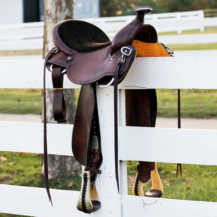 All Around Flex Saddle - Cowhide Decor