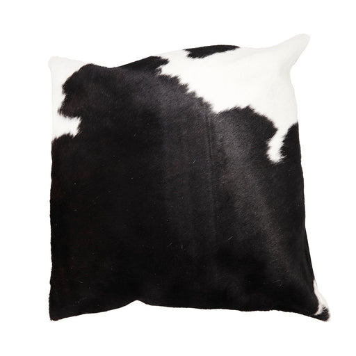 Black and White Genuine Cowhide Pillow Cover - Large - Cowhide Decor