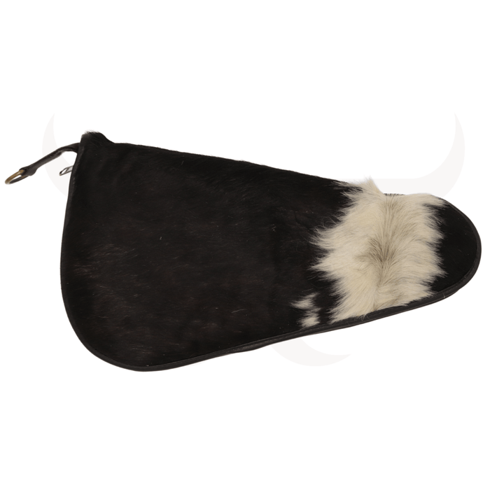 Black And White Genuine Cowhide Pistol Case - Large - Cowhide Decor