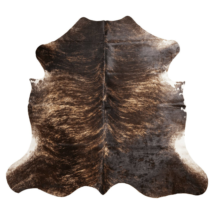 Brindle Dark Medium Genuine Cowhide Rug L 6'8" x W 6'7" - Cowhide Decor