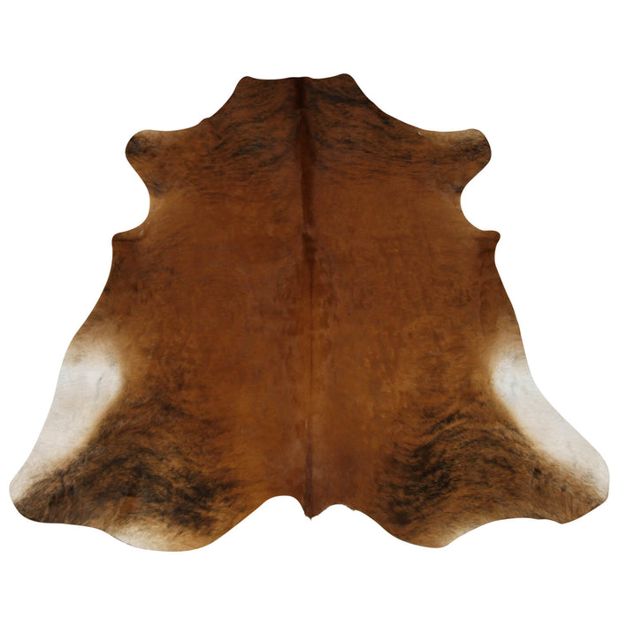 Brown and White Genuine Cowhide Rug L 7'3" x W 6'9"1" - Cowhide Decor