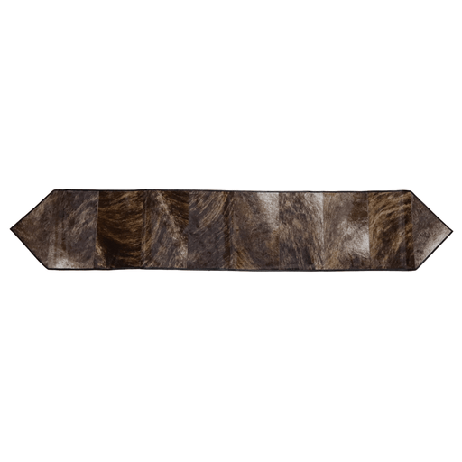 Brown Brindle Genuine Patchwork Cowhide Table Runner - Cowhide Decor