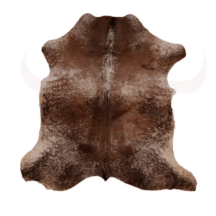 Brown Speckled Genuine Cowhide Rug L 6'5" x W 6'1" - Cowhide Decor