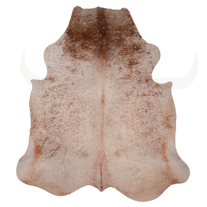 Brown Speckled Genuine Cowhide Rug L 7' x W 6'1" - Cowhide Decor