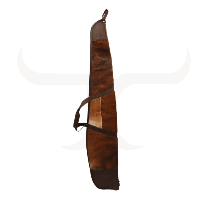 Dark Borwn Genuine Cowhide Rifle Case 57 inches - Cowhide Decor